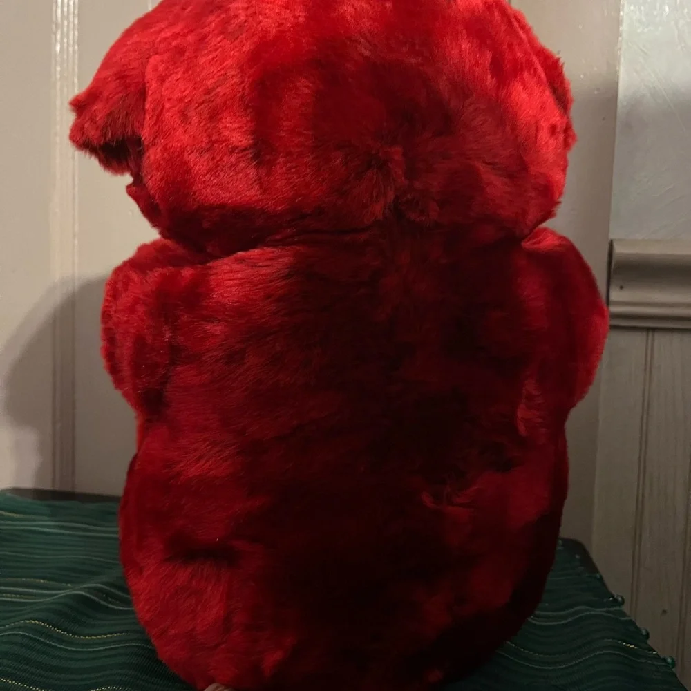 Plush Red Valentine Teddy Bear with Heart Pillow